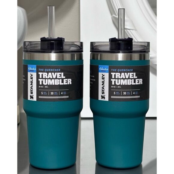 SET OF 2- Stanley Adventure‎ Quencher 20oz Tumblers- TIDEPOOL - Picture 2 of 6